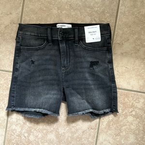Abercrombie Kids high rise denim bike shorts